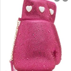 Pink Heart-Embellished Women's Bag